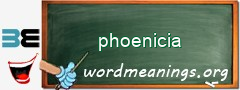 WordMeaning blackboard for phoenicia